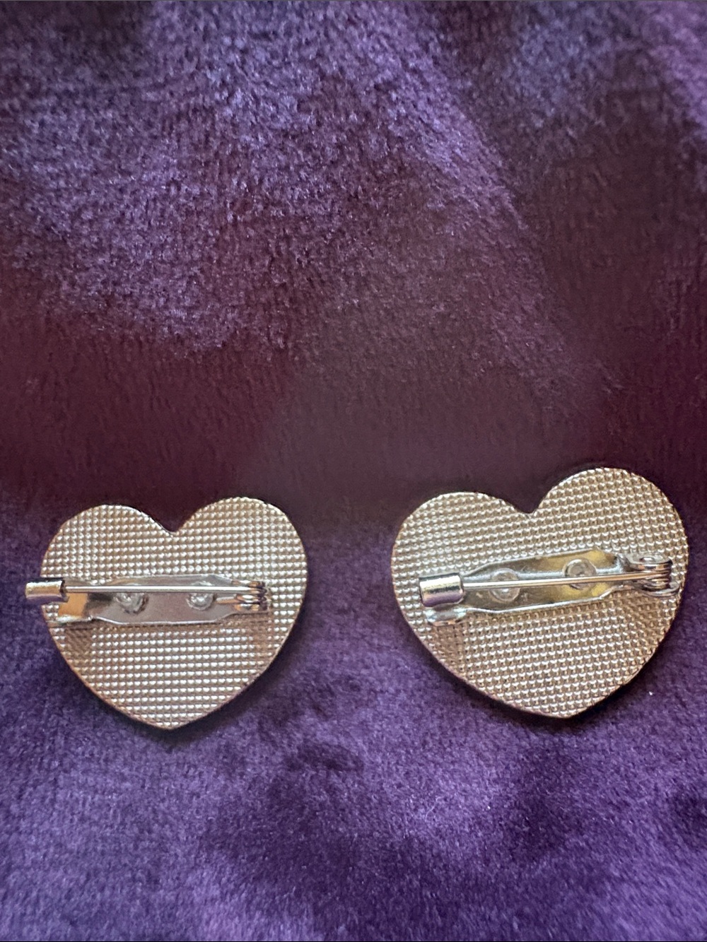 American Flag Heart Lapel Pins - Set of Two - Picture 3 of 4